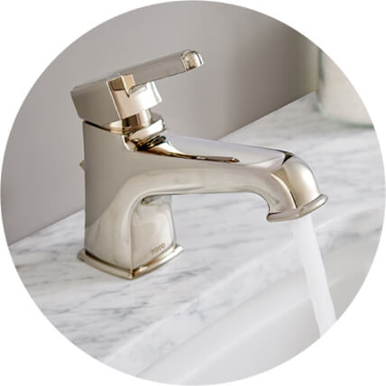 Bathroom faucet on